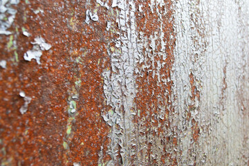 Rust metal background. Rotten steel, metal texture with scratches and cracks.