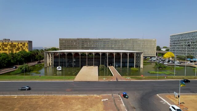 Itamaraty Palace of Brazilian government. Brasilia, Brazil. Itamaraty Ministry building. Official International Relations  government building.