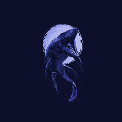 sea ​​lord monster illustration vector