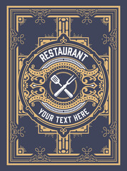 Western card with vintage style