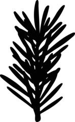 Naklejka na ściany i meble symbol new year or christmas tree branch. Vector illustration