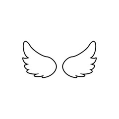 Angel wings icon vector. fly illustration sign collection. pilot symbol. wings logo.
