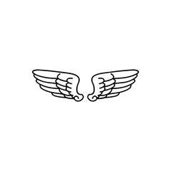 Angel wings icon vector. fly illustration sign collection. pilot symbol. wings logo.