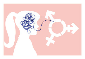 Gender language symbol graphic talking