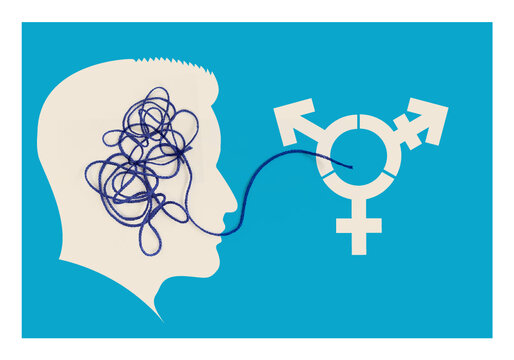 Gender language symbol graphic talking