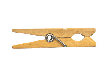 wooden clothespin top view