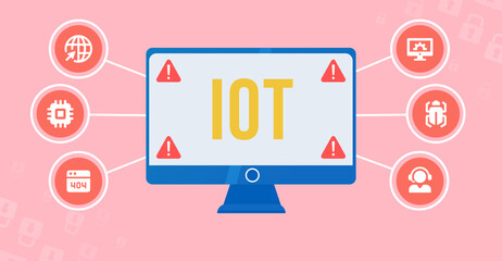 Internet of things - IOT concept. Businessman offer IOT products and solutions. Internet, business, Technology and network concept.