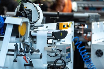 Industrial factory in mechanical engineering for the manufacture - interior of a production hall