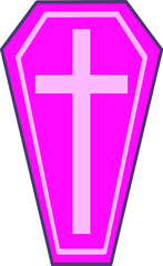 Clip art of pink coffin