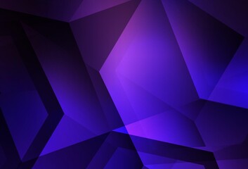 Fototapeta premium Dark Purple, Pink vector layout with hexagonal shapes.