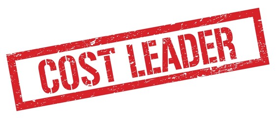 COST LEADER red grungy rectangle stamp.