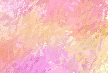 Light Pink, Yellow vector background with abstract shapes.