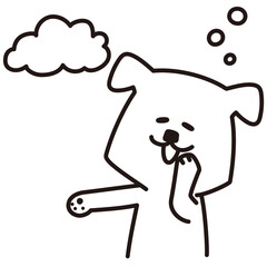 色加工ok いぬ素材No.32_曇り