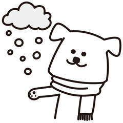 色加工ok いぬ素材No.34_雪