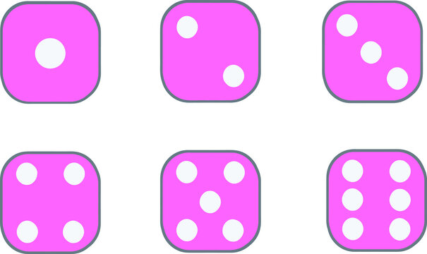 Illustration Of Pink Dice Design