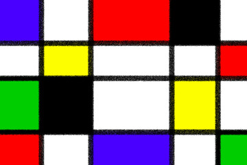 Colorful rectangles in Mondrian style