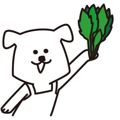 色加工ok いぬ素材No.48 野菜_葉物