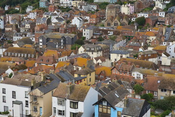 Fototapeta na wymiar View at the old England town.