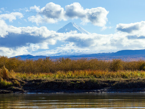 Kamchatka Peninsula. Russia.  The volcano of Klyuchevskaya sopka. (4800 m) is the highest active volcano of Eurasia.