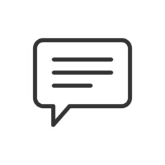 line chat icon isolated on white background