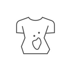Dirty clothes line outline icon