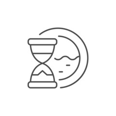 Washing time line outline icon