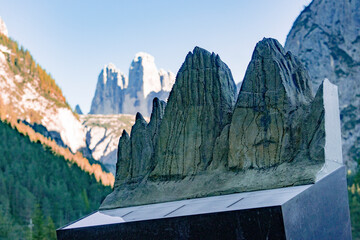 Beautiful cliffs and peaks of the Dolomites. Mountains