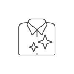 Clean clothes line outline icon
