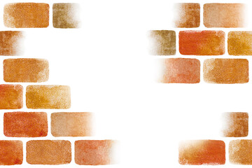 Obraz premium 暖かみのある煉瓦水彩画