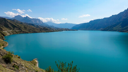Naklejka na ściany i meble Irganay lake in Dagestan