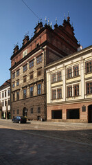 Fototapeta na wymiar Old town hall at square of Republic in Plzen. Czech Republic