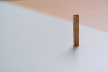 Wooden dowel for fastening pieces of furniture. furniture