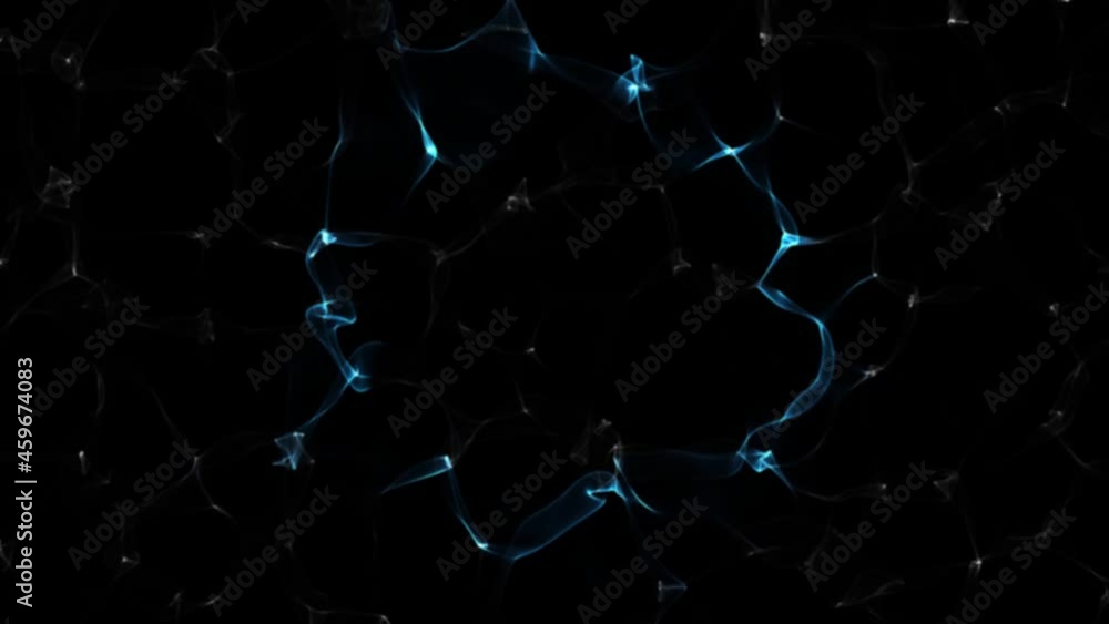 Poster colorful big data wave of particles. futuristic glowing surface. abstract animated motion background
