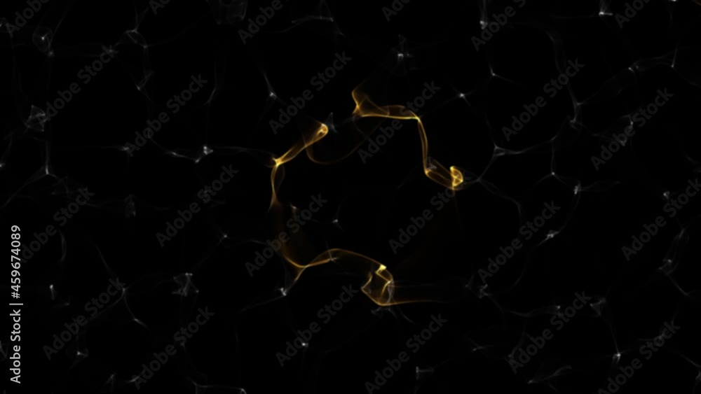 Poster colorful big data wave of particles. futuristic glowing surface. abstract animated motion background