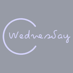 Wednesday typography vector design on the pastel-colored background.