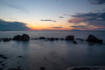  Sunset by the sea. long exposure. Galippoli, Canakkale  Turkey.
