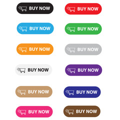 Set of button buy now on white background. Buy now button sign. Buy now button with shopping cart icon symbol. flat style.