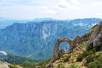 Horizontal view of the top nature in Blidinje Nature Park Strizevo Bosnia and Herzegovina