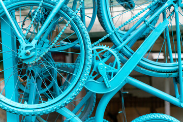Bicycle texture - decoration from a painted old bicycle.