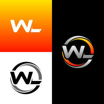 WL Letter Initial Logo Design Template Vector Illustration