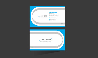 cyan colored stylish business card