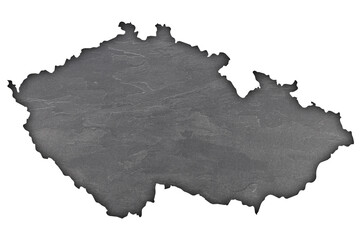 Karte von Tschechien auf dunklem Schiefer