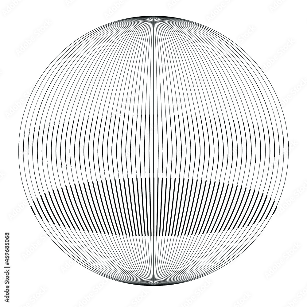 Wall mural circle lines . vector illustration .technology round logo . design globe element . abstract geometri