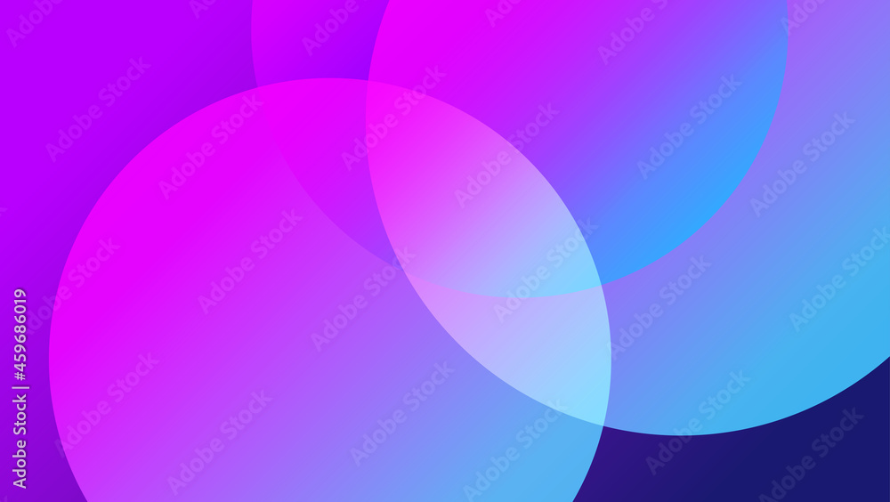 Wall mural abstract overlapping gradient circle background