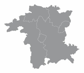 Obraz premium Worcestershire county administrative map
