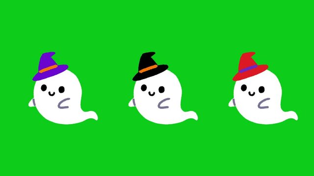 ハロウィンおばけセット（クロマキー用）