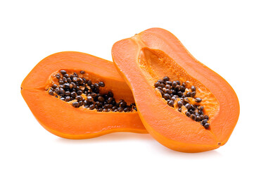 papaya isolated on a white background