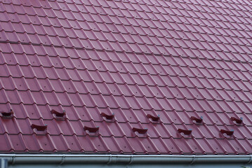 metal tile roof house downpipe