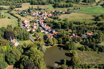 The village of Holzhausen in Hesse in Germany