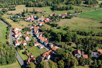 The village of Holzhausen in Hesse in Germany